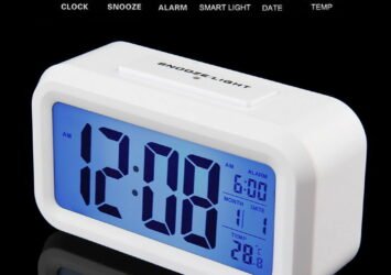 Digital Backlight LED Display Table Alarm Clock With Calendar+Thermometer
