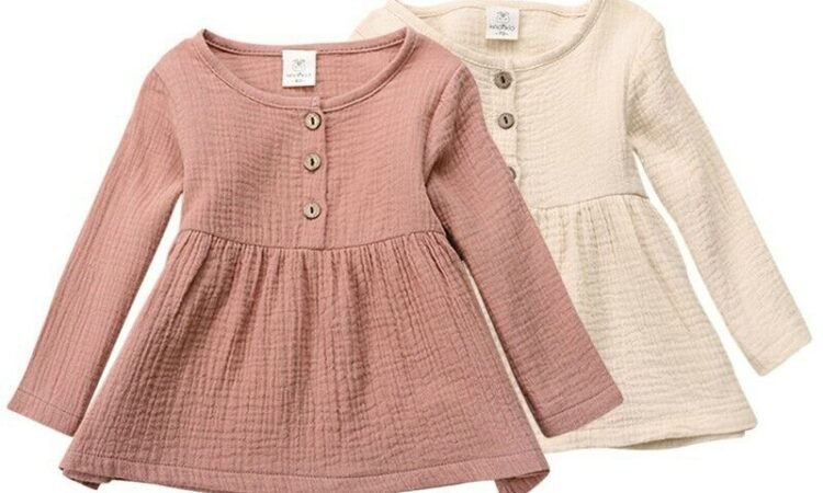 Baby Kids Girl Long Sleeve Princess Party Wear Pageant Dress Tops Clothes Coat