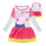 New Baby Girls Peppa Pig Dress Long Sleeves Toddler Clothes Size:2-7 Yrs Gift