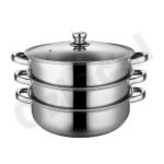 3 Tier Stainless Steel Steamer Meat Vegetable Cooking Steam Pot Kitchen Tool NEW