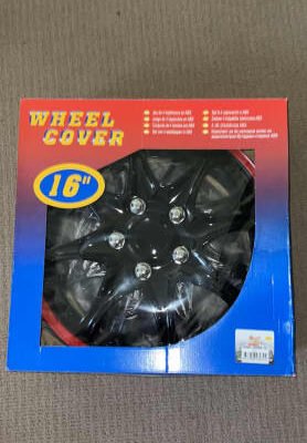 BRAND NEW 16” Black & Red Hubcaps Wheel Covers