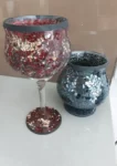 Mosaic Vases or candle holders x 2