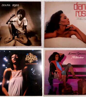 Vintage Diana Ross & Donna Summer Vinyl Record Albums
