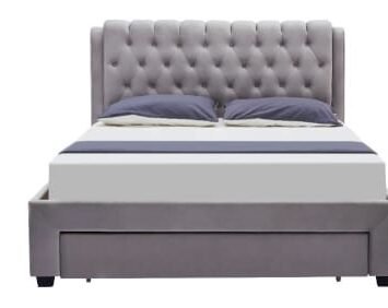 Quinny Euro Style Velvet Bed Frame with Storage Queen $579