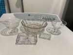 5 glass and crystal items $3 for the lot