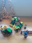 John Deere toy tractors and assorted figures