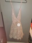 Best LUXXEL Dress Rose Gold Bedazzling Gems Size Medium Brand New with Tag near me - Narangba