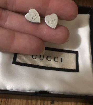 Best Gucci Sterling Silver Heart Earrings near me - Jewellery