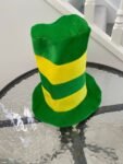 Best Green & Yellow Tall Stovepipe Hat Irish Dress Up Shiny As NEW near me - Curl Curl