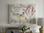 Best Maison De Fleuriste No.274 - Flower and Butterfly Art Canvas near me - Armadale WA