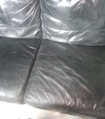 Best Black leather lounge. Structurally oes have some wear and so near me - Beenleigh