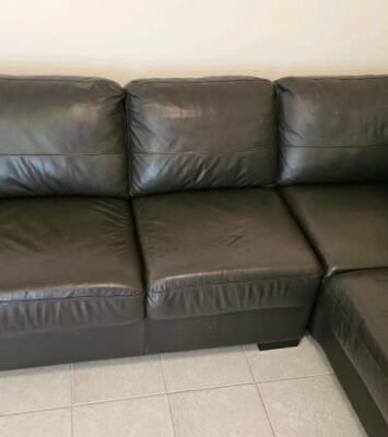 Best Chocolate colour Genuine Leather couch. Genuine Leather Sofa LOUNGE RR near me - Winston Hills