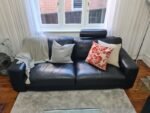 Best Leather Lounges, Black - 1 x 3 Seater and 1 x 2 Seater near me - Lane cove
