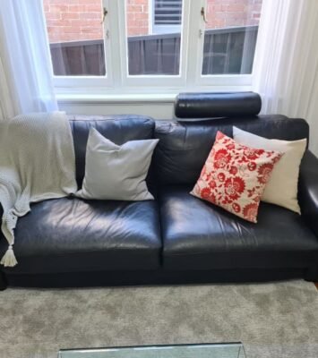 Best Leather Lounges, Black - 1 x 3 Seater and 1 x 2 Seater near me - Darch WA