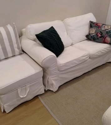 Best Ikea Ektorp Loveseat two seater X 2 lounge suite & Ottoman. Couches. near me - Darch WA