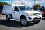 Best 2010 Mitsubishi Triton MN MY10 GLX 4x2 White 5 Speed Manual Cab Chassis near me - Armstrong Creek
