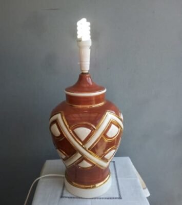 Best large mid century pottery lamp made in italy near me - Other lighting