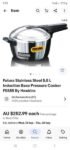 Best FUTURA STAINLESS STEEL PRESSURE COOKER 5.5L for SALE near me - Carnegie
