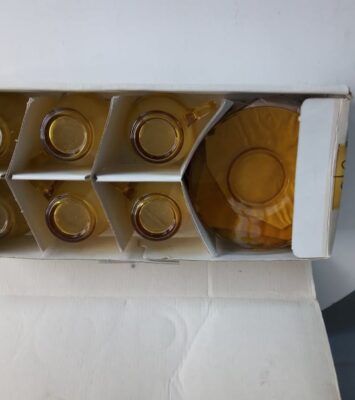 Best retro amber bormioli espresso cups x 6 new in box near me - Dinnerware
