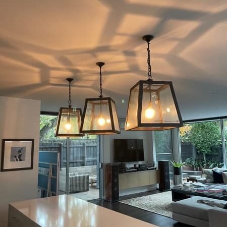 glass carriage style pendant lights