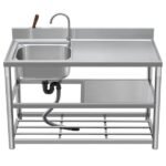 stainless steel bench and sink freestanding 120 cm Sink