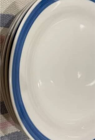 Used dinner plates and bowls