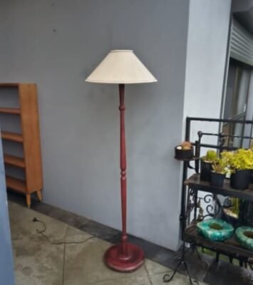 vintage retro hardwood Standard Floor Lamp